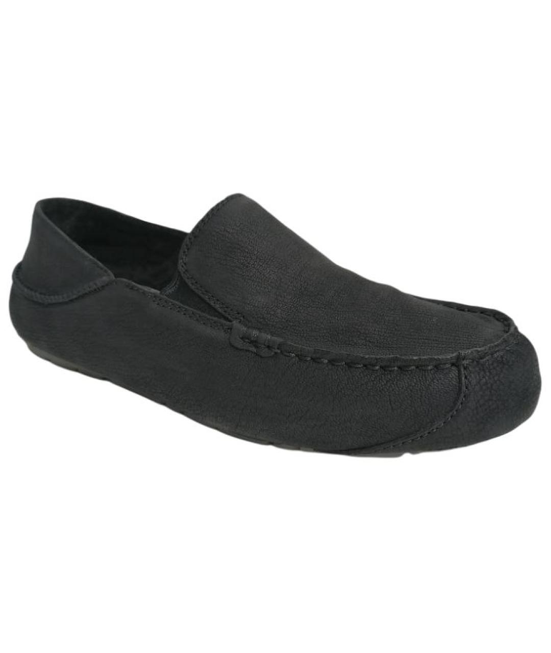 UGG AUSTRALIA Черные кожаные лоферы, фото 2