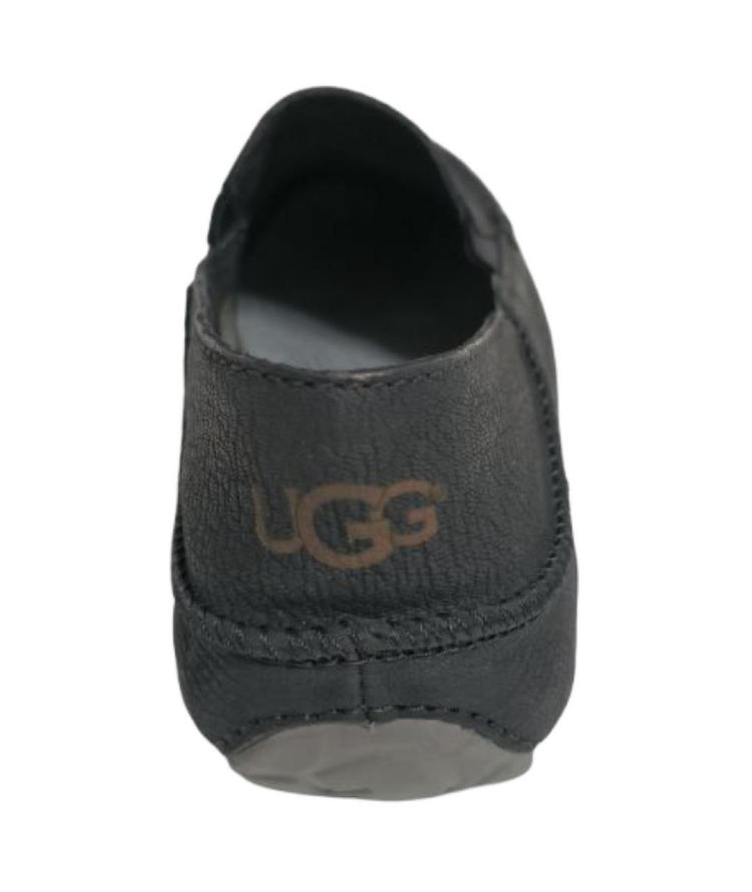UGG AUSTRALIA Черные кожаные лоферы, фото 5