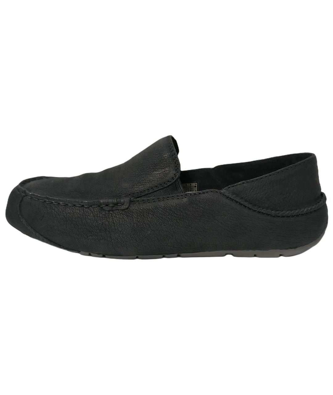 UGG AUSTRALIA Черные кожаные лоферы, фото 6