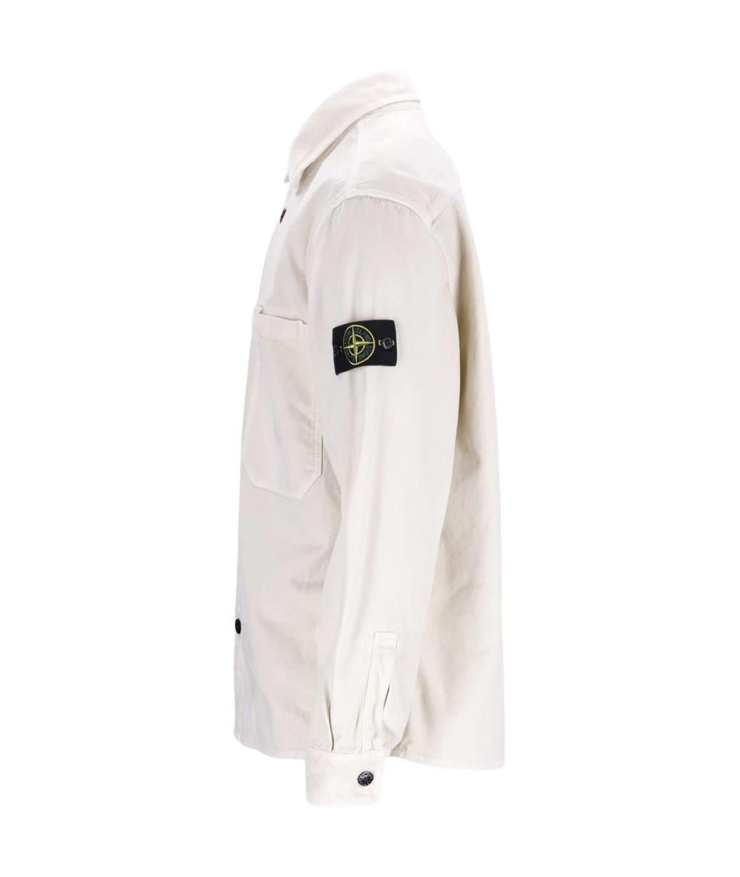 STONE ISLAND Бежевая кэжуал рубашка, фото 3