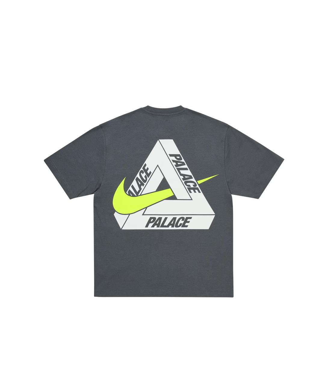 PALACE Серая хлопковая футболка, фото 1