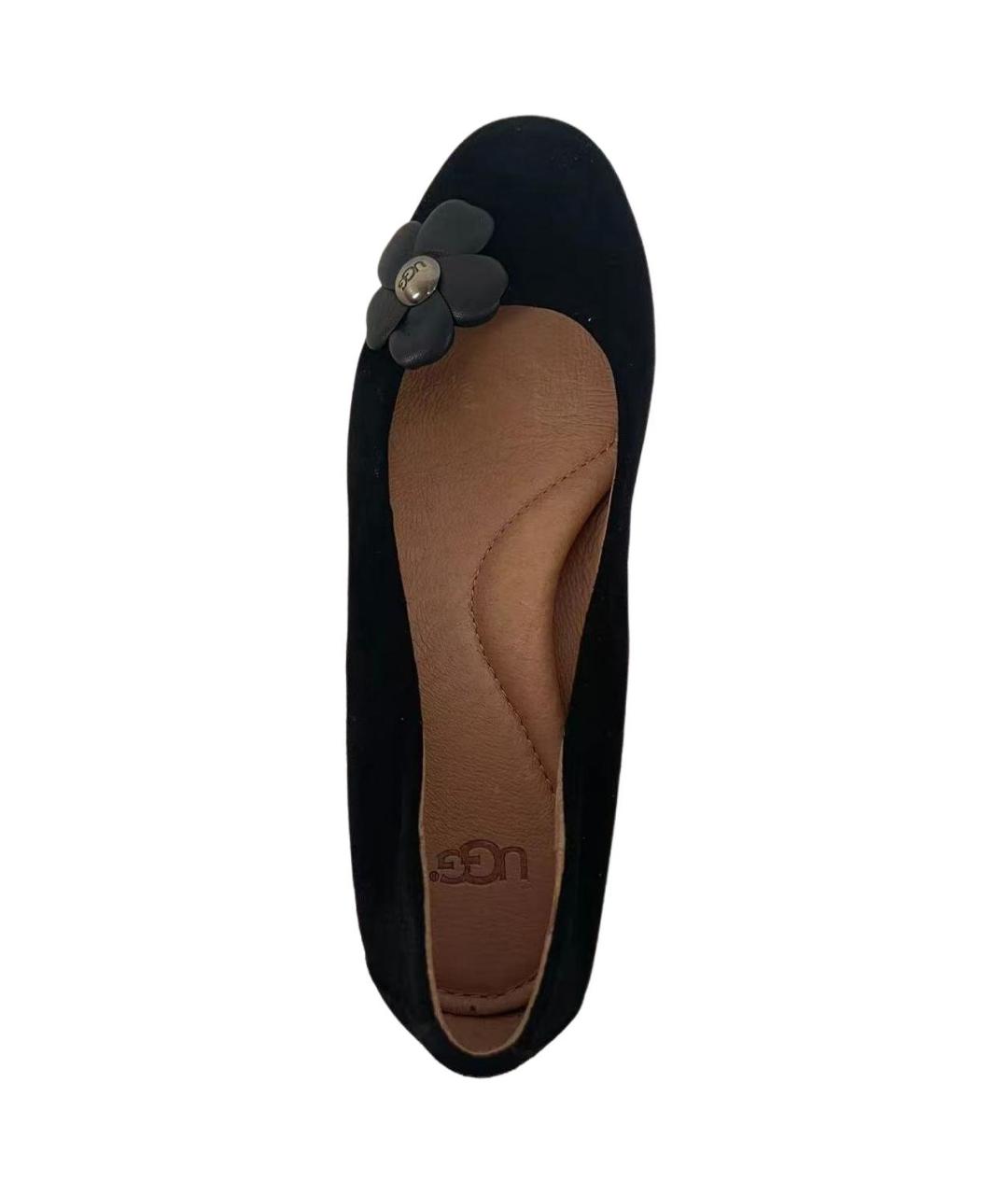 UGG AUSTRALIA Черные кожаные туфли, фото 3