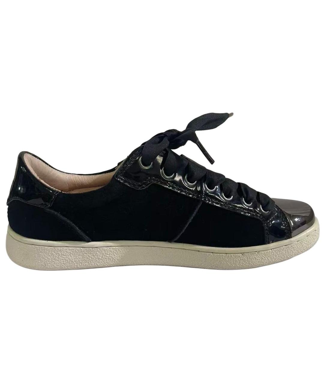 UGG AUSTRALIA Черные кожаные кроссовки, фото 1