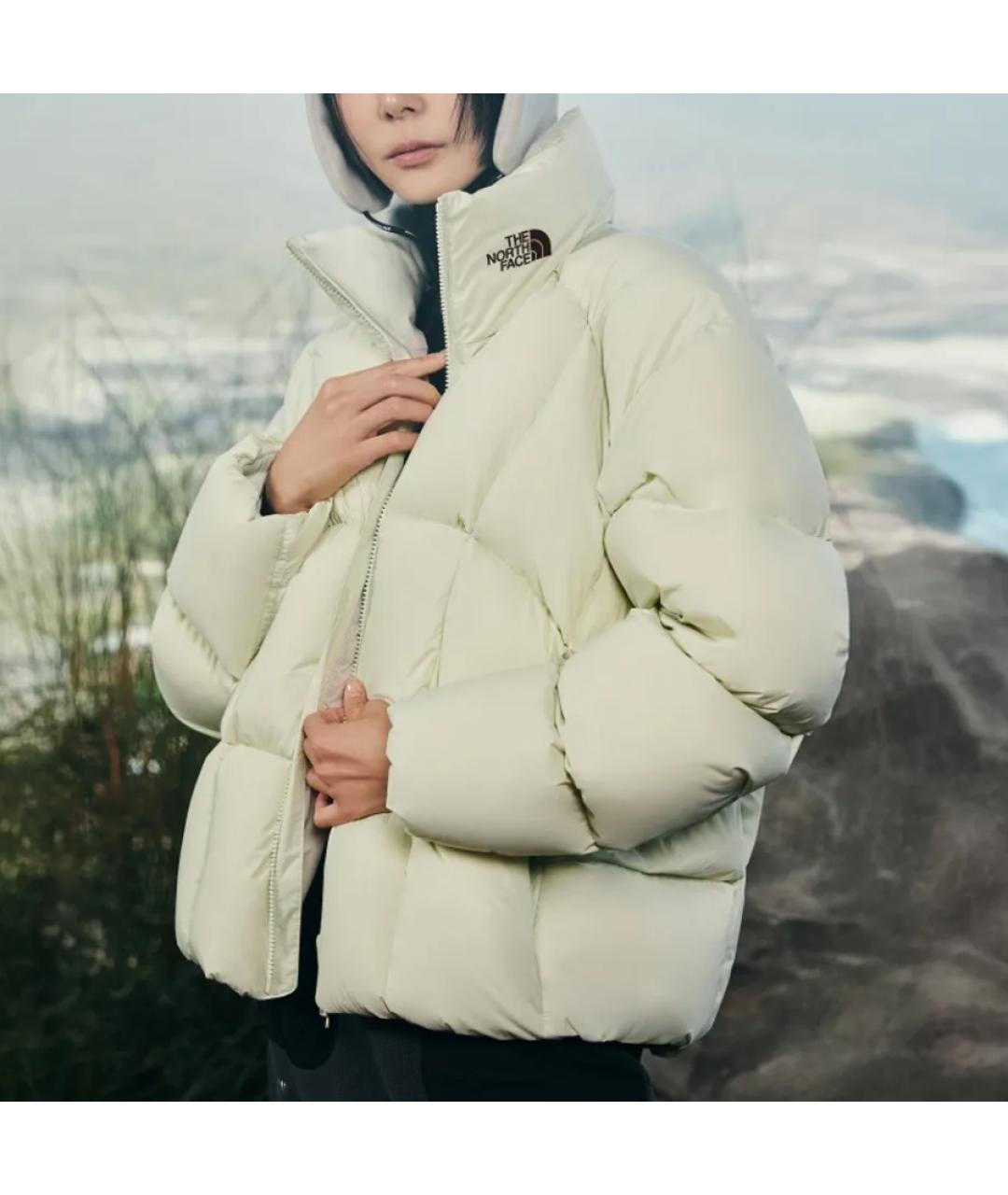 THE NORTH FACE Салатовый пуховик, фото 4