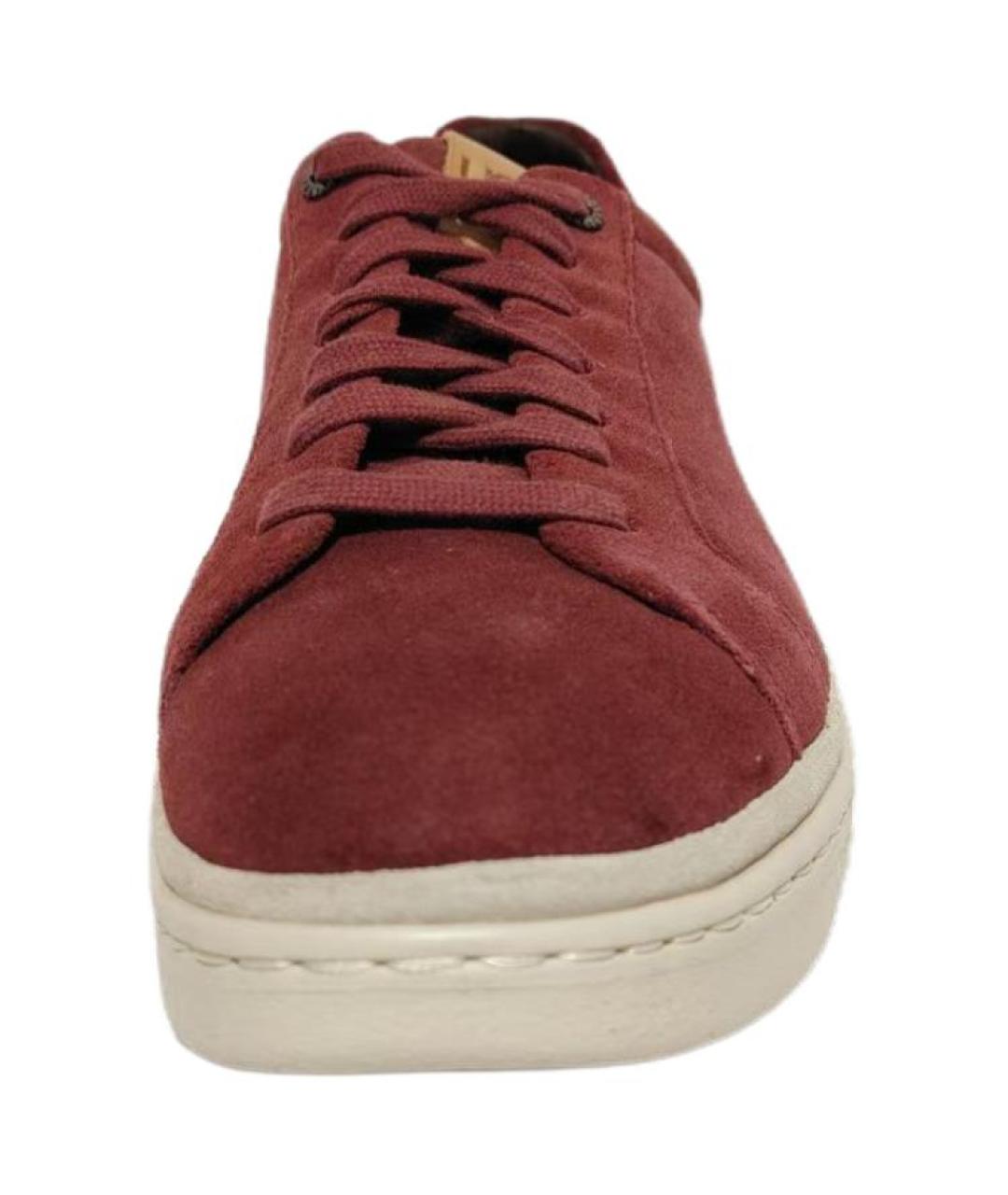 UGG AUSTRALIA Красные кожаные низкие кроссовки / кеды, фото 5