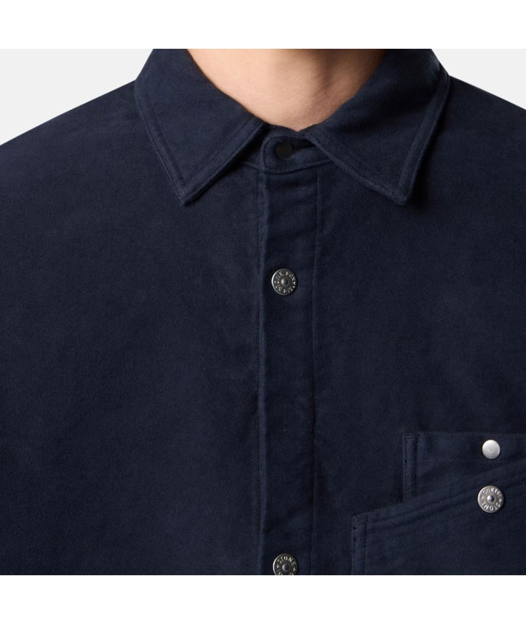 STONE ISLAND Темно-синяя классическая рубашка, фото 4