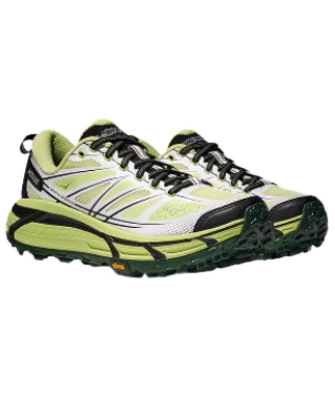 HOKA Зеленые синтетические кроссовки, фото 3