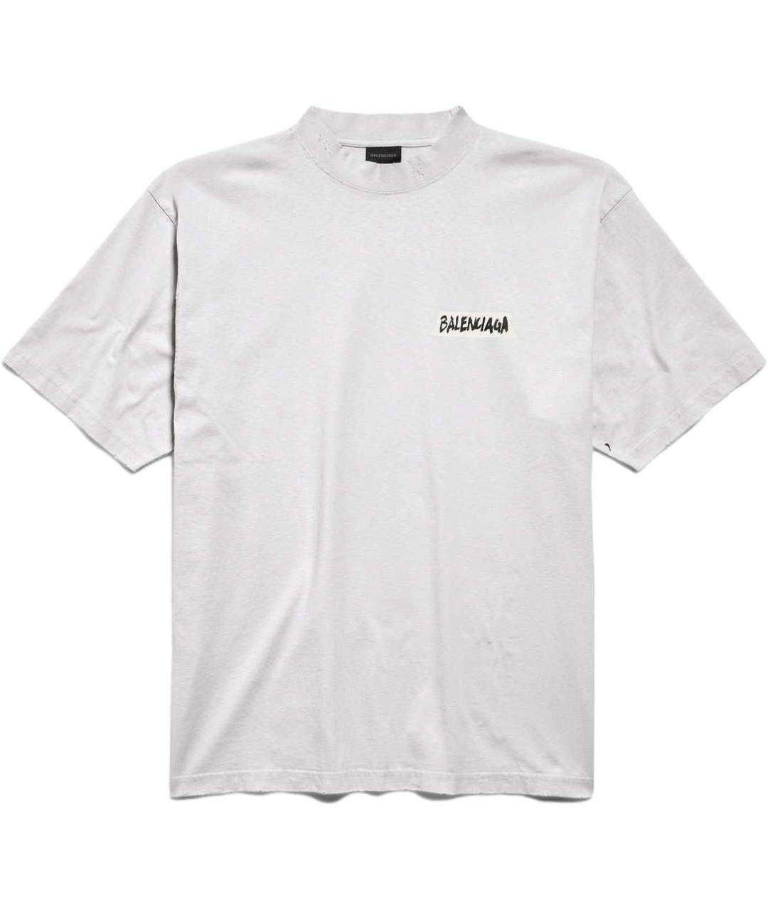 BALENCIAGA Белая футболка, фото 1