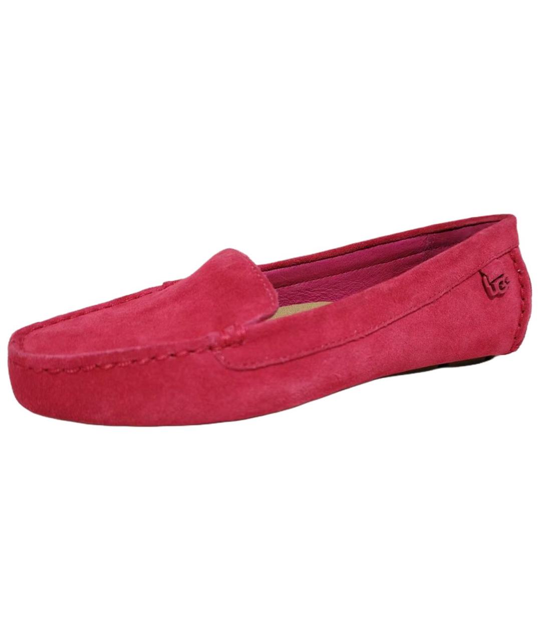 UGG AUSTRALIA Розовые кожаные мокасины, фото 2