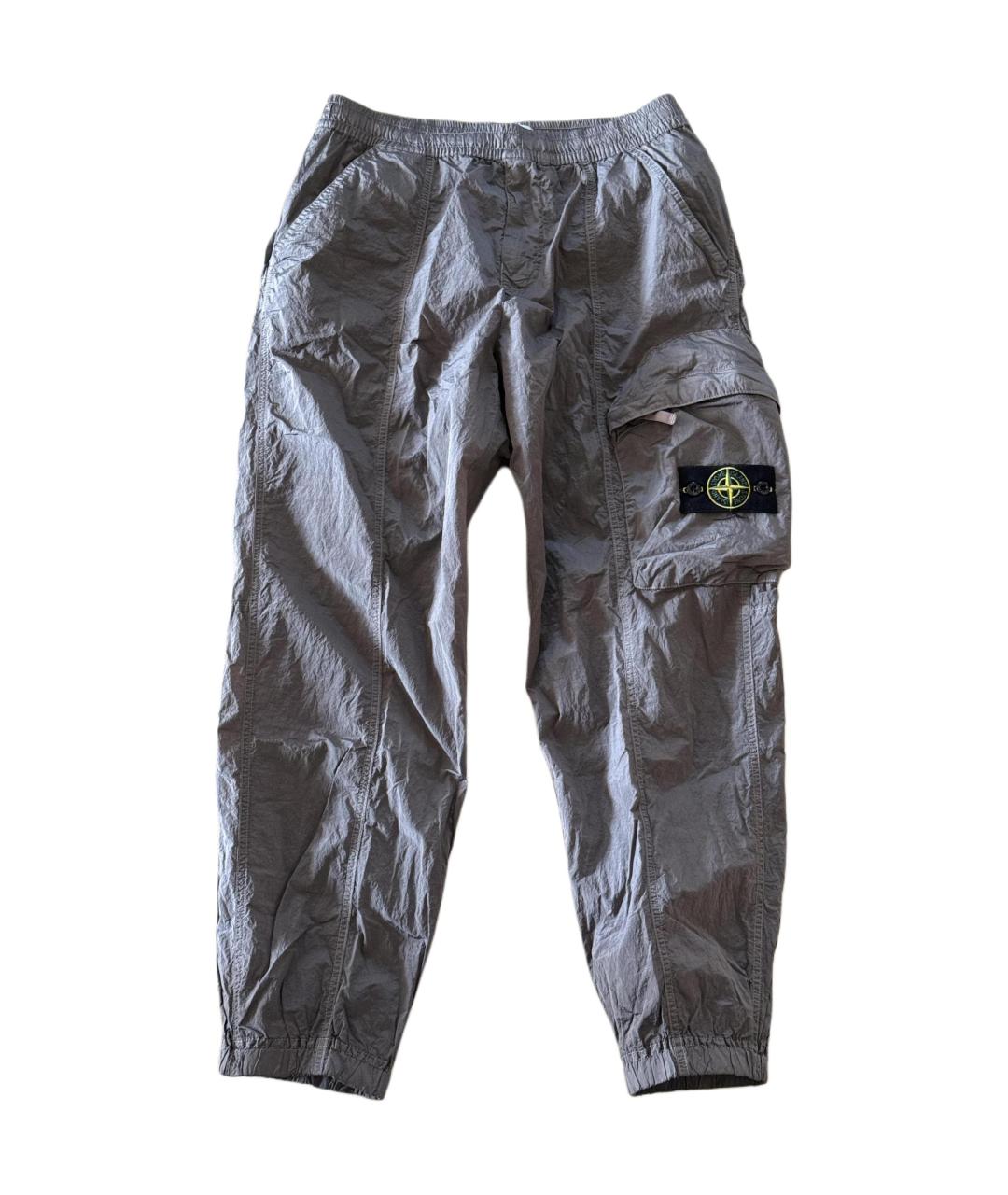 STONE ISLAND Серые прямые брюки, фото 1