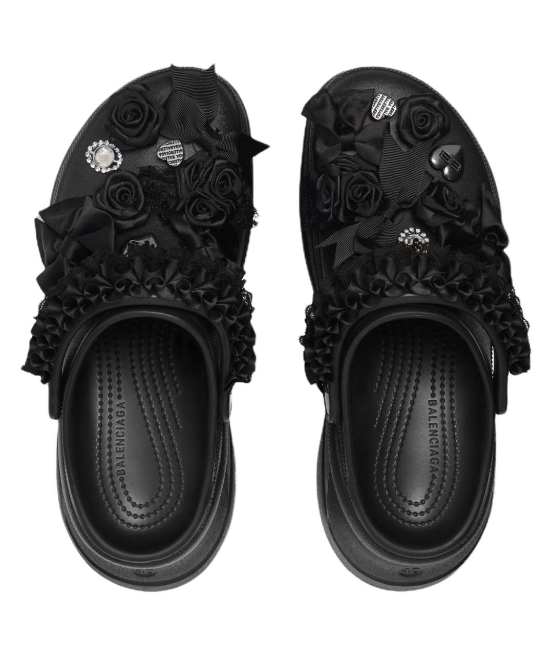 BALENCIAGA Черные сабо, фото 5