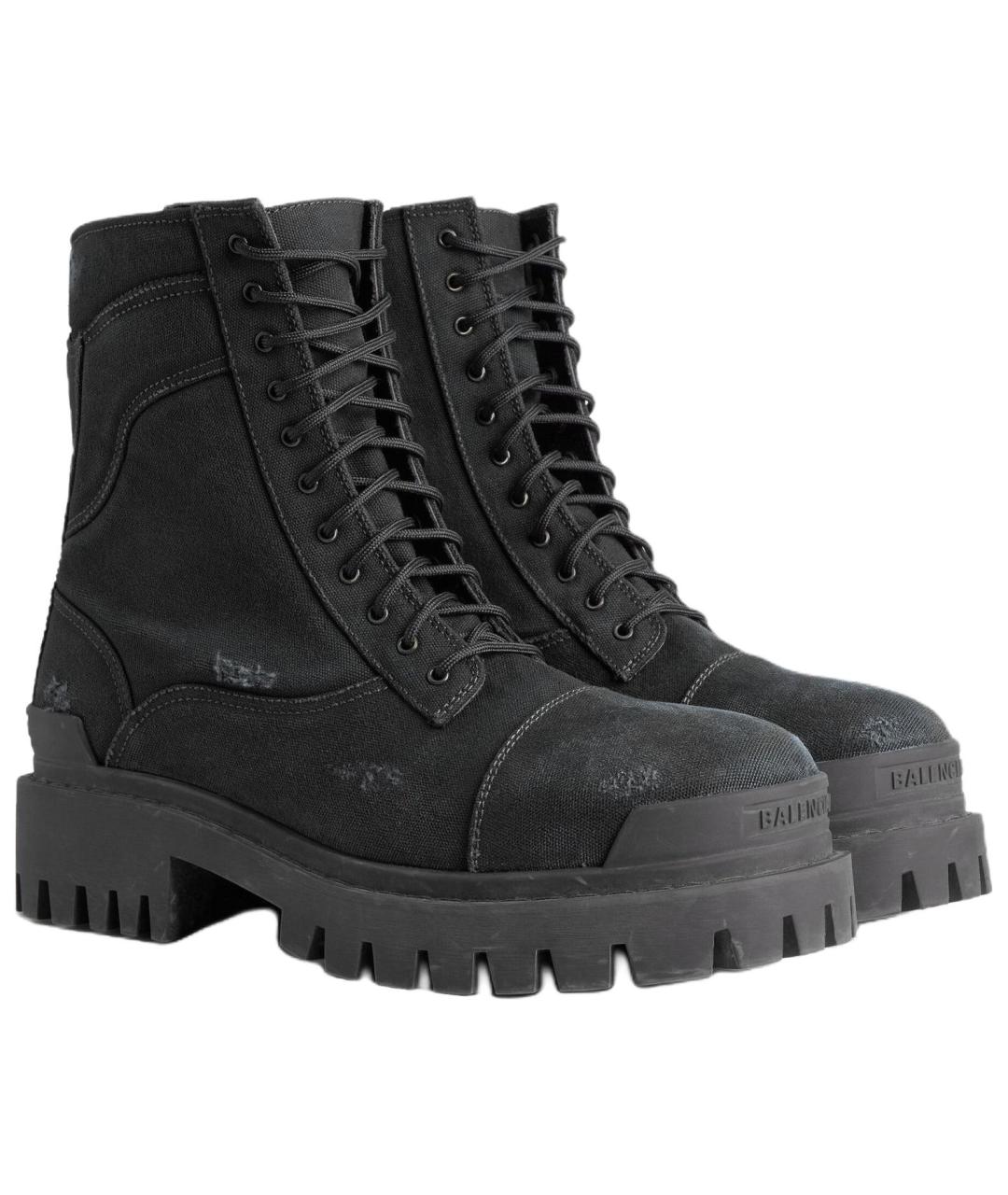 BALENCIAGA Черные высокие ботинки, фото 4