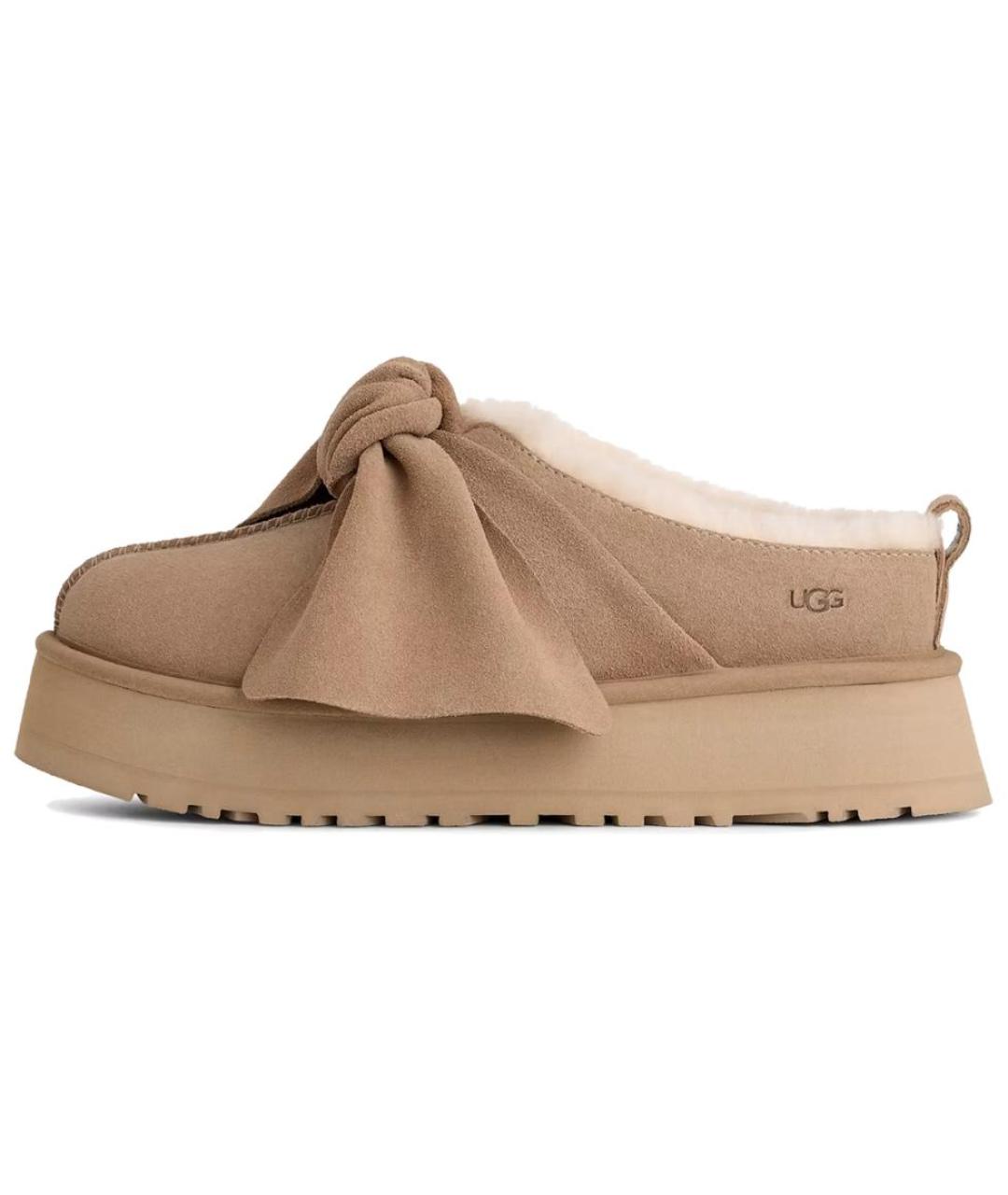 UGG AUSTRALIA Коричневые нубуковые мюли, фото 5