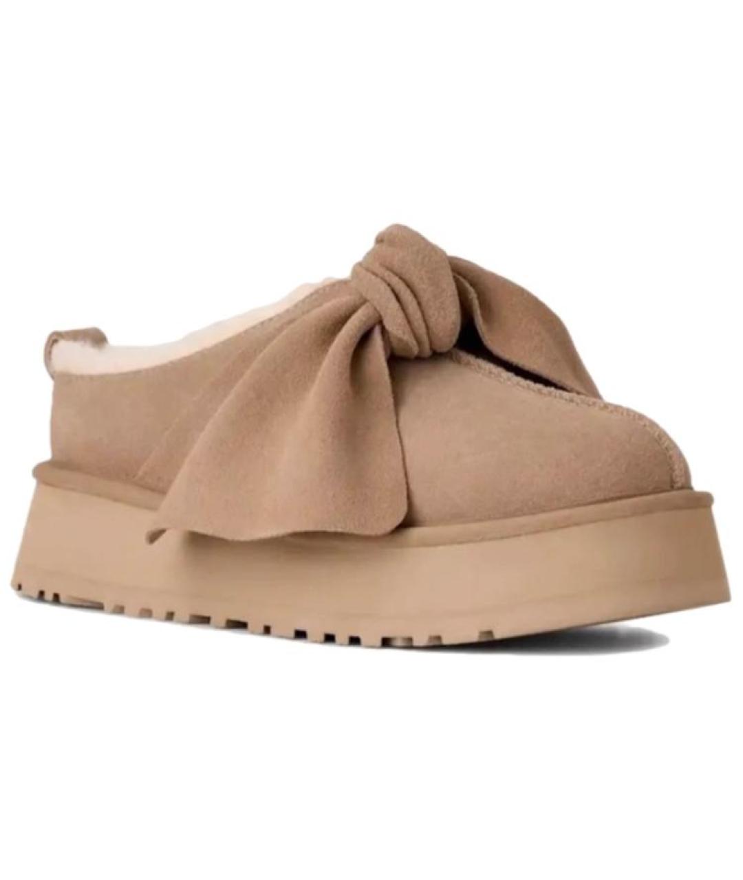 UGG AUSTRALIA Коричневые нубуковые мюли, фото 2