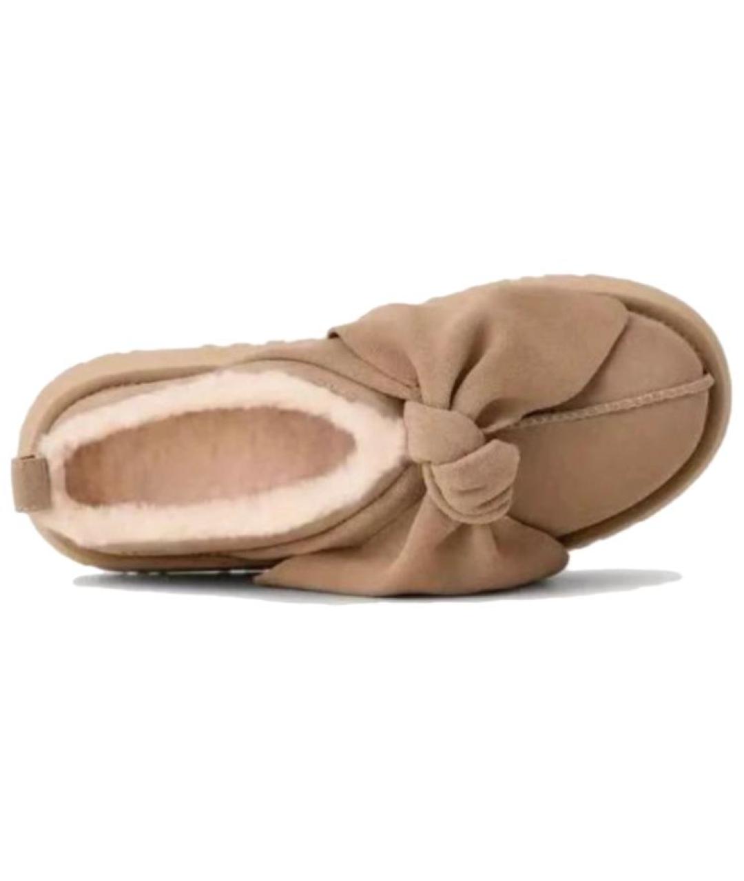 UGG AUSTRALIA Коричневые нубуковые мюли, фото 3