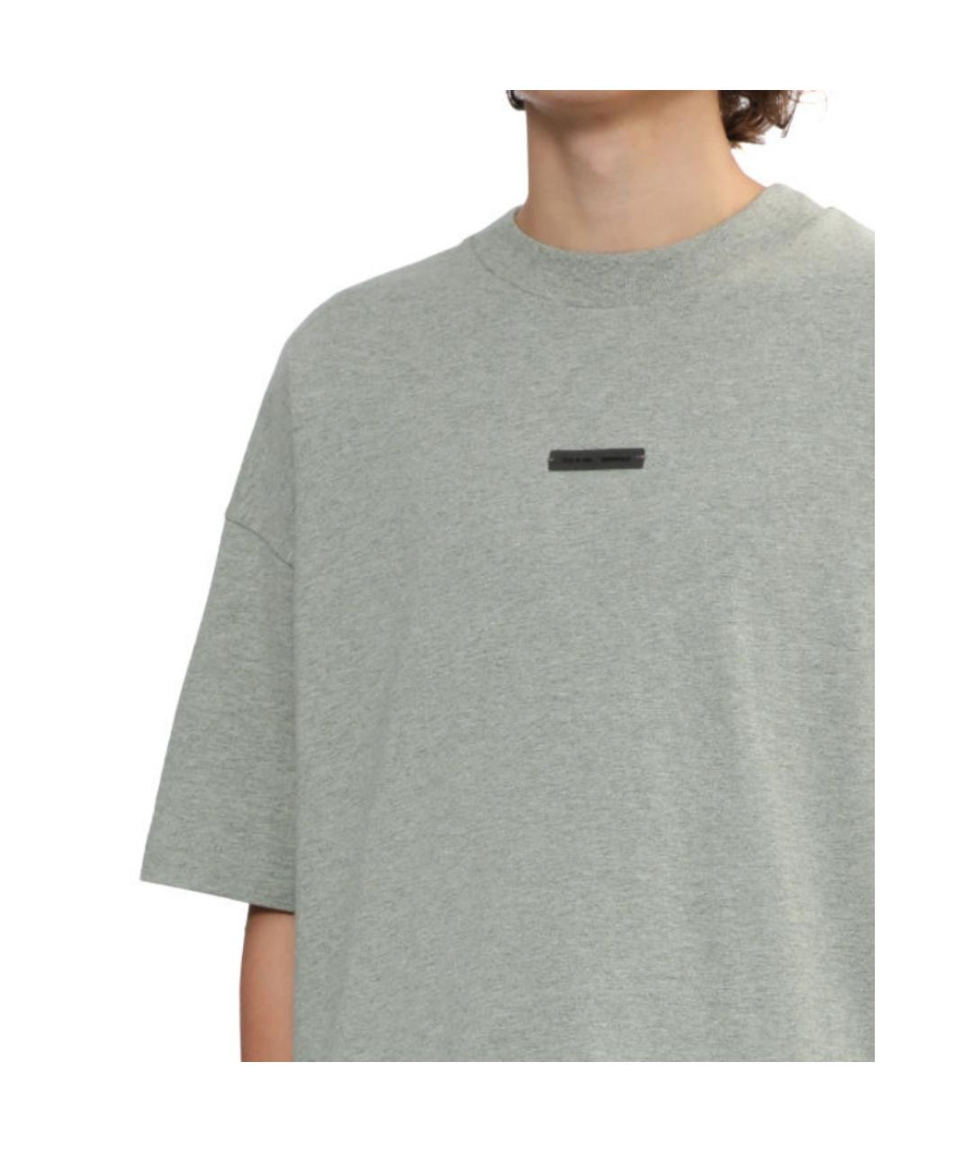 FEAR OF GOD ESSENTIALS Серая хлопковая футболка, фото 5