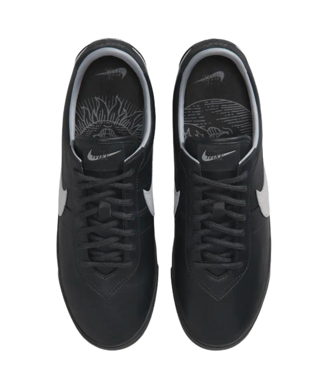 NIKE Черные кожаные кроссовки, фото 4
