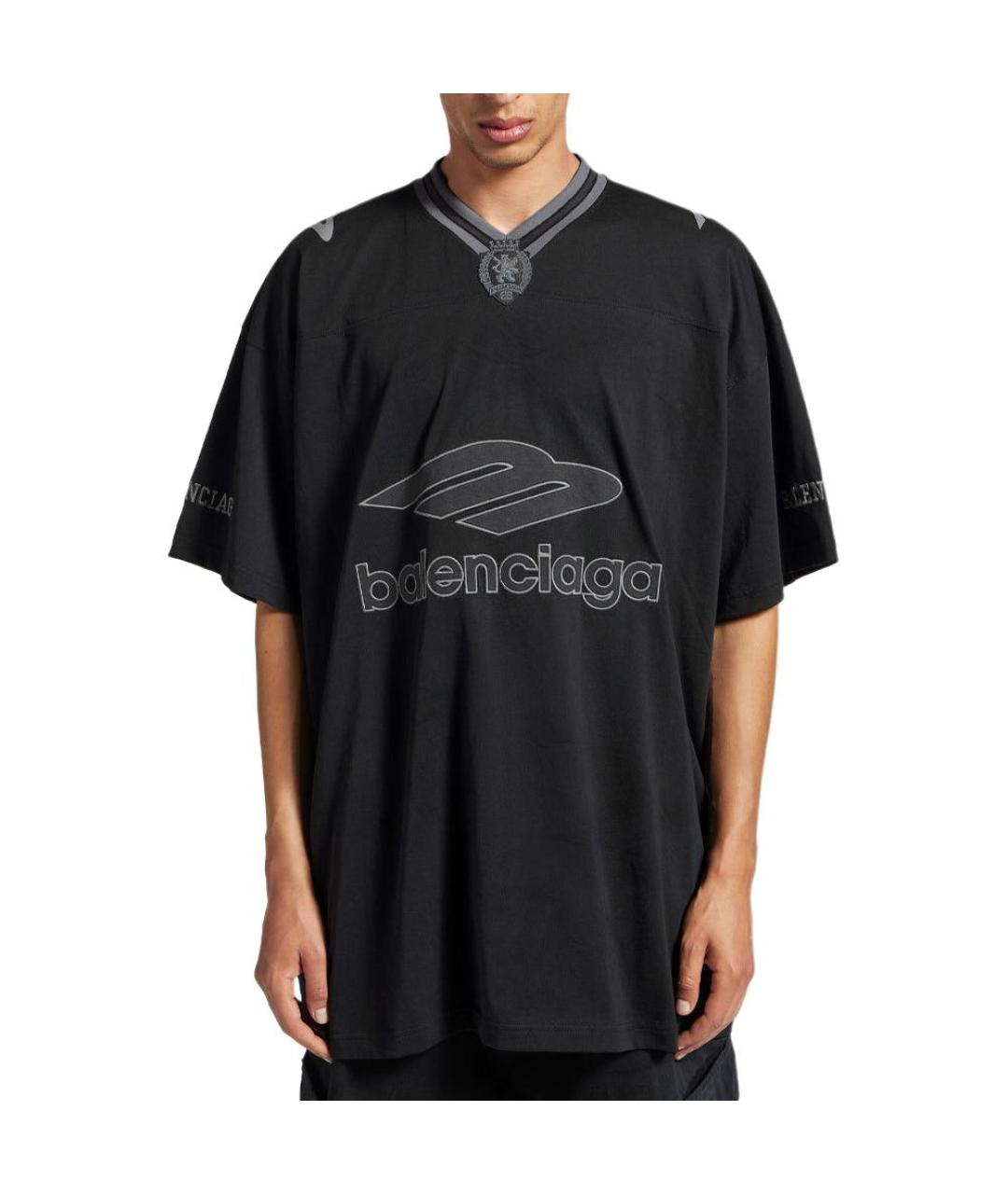 BALENCIAGA Черная футболка, фото 3