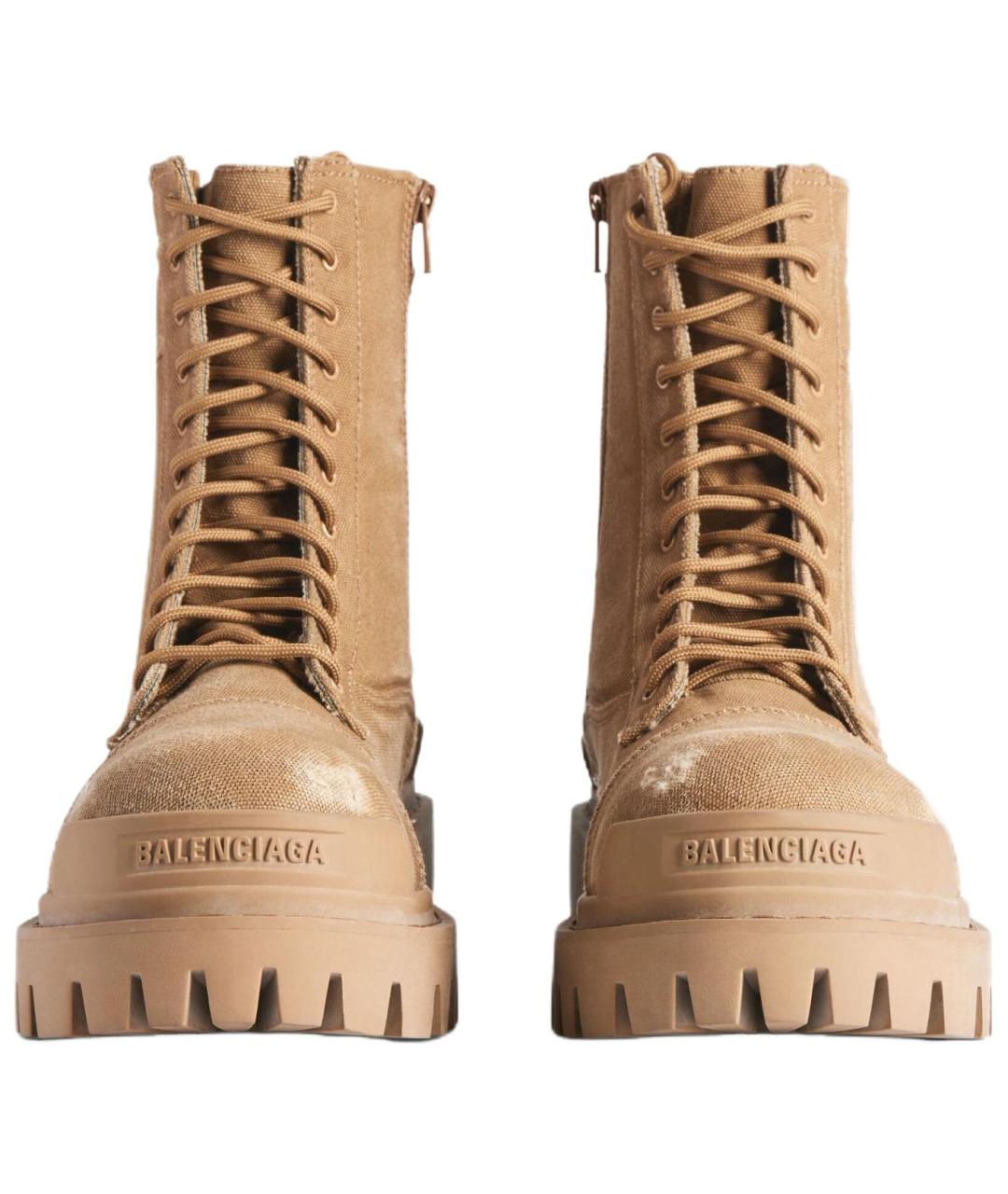 BALENCIAGA Коричневые высокие ботинки, фото 4