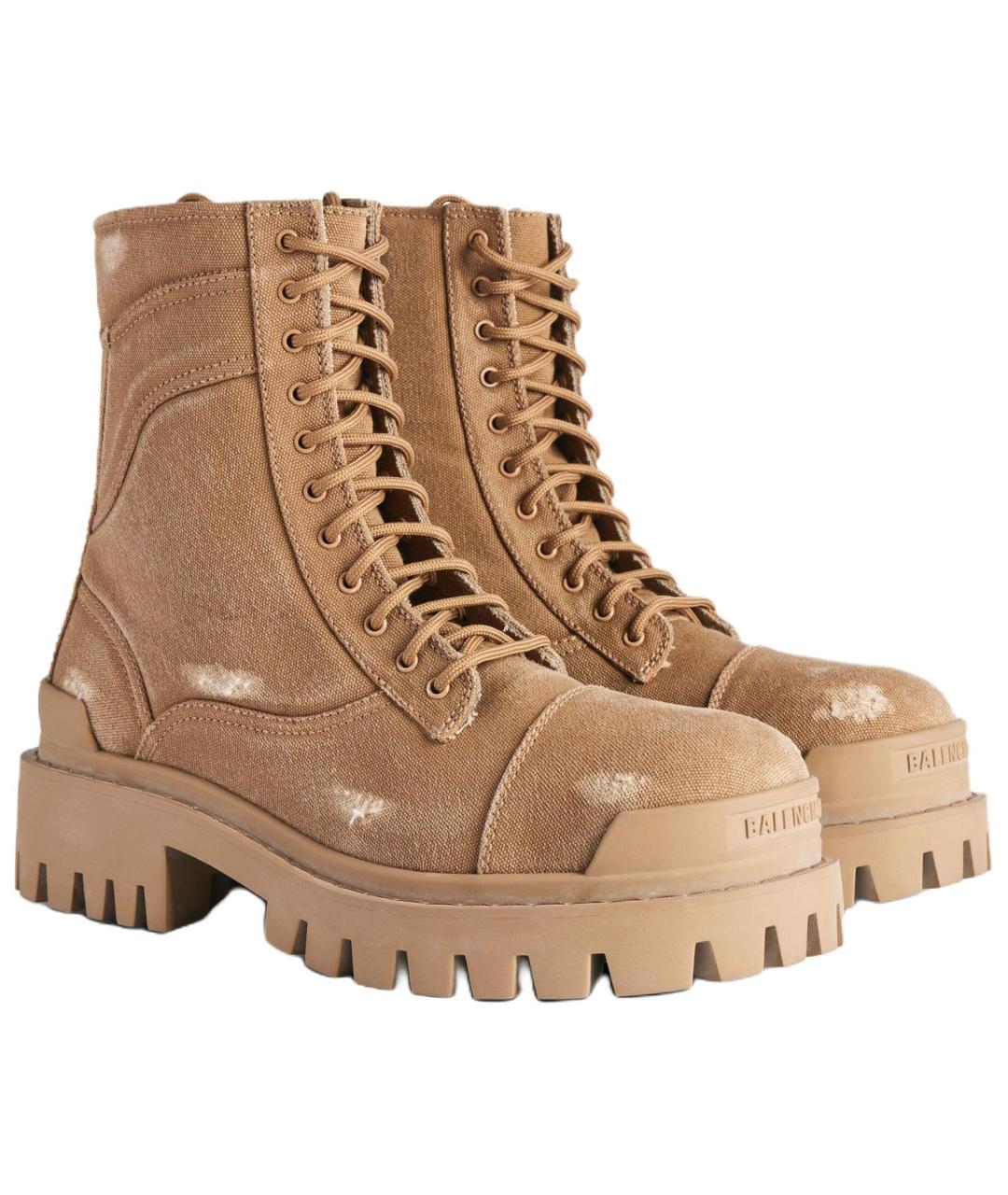 BALENCIAGA Коричневые высокие ботинки, фото 3