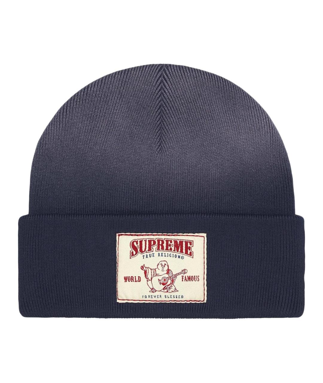 SUPREME Синяя шапка, фото 2