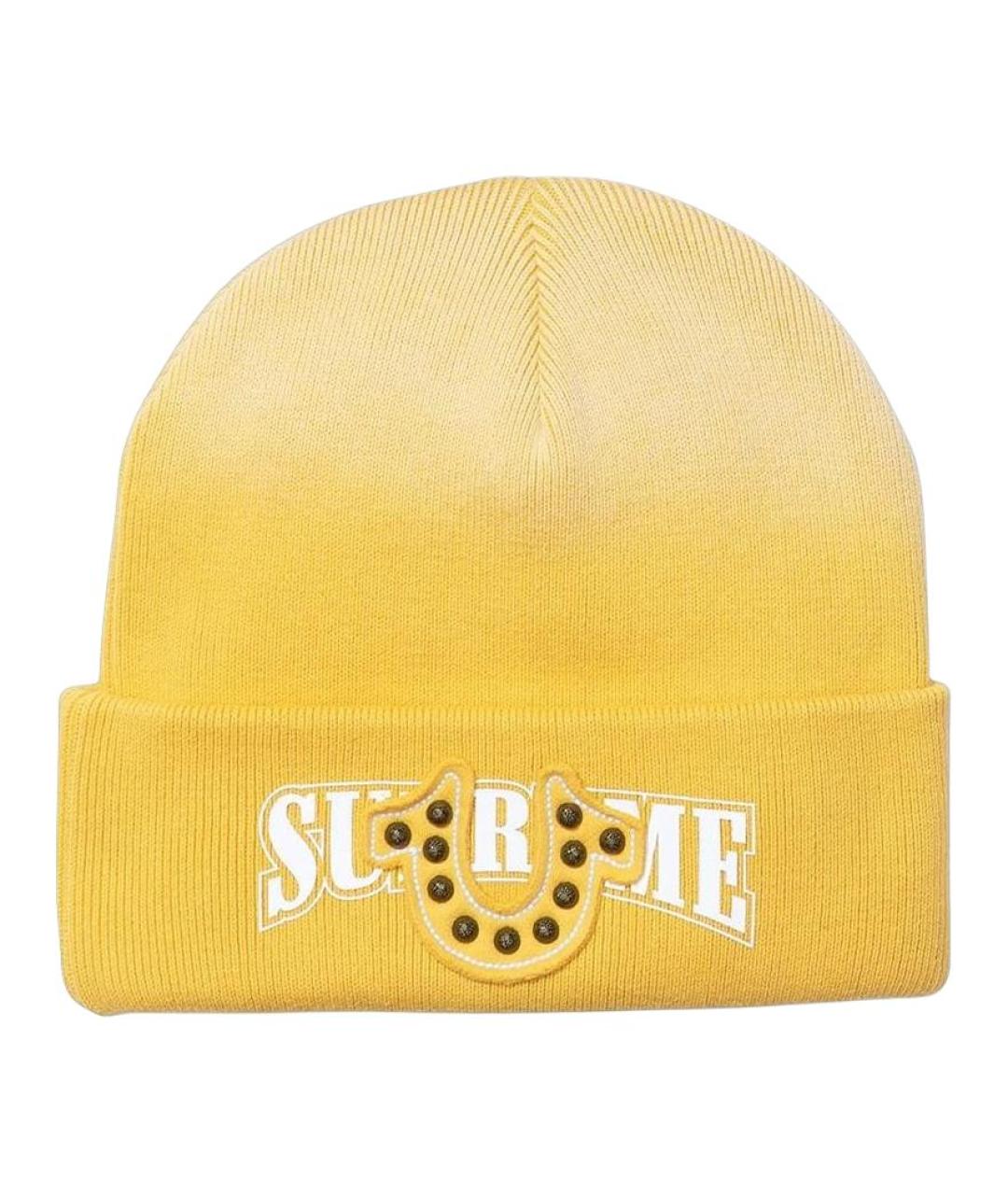 SUPREME Желтая шапка, фото 1