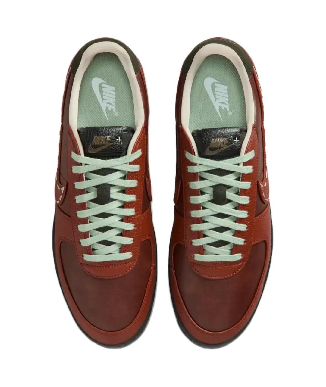 NIKE Коричневые кожаные кроссовки, фото 4