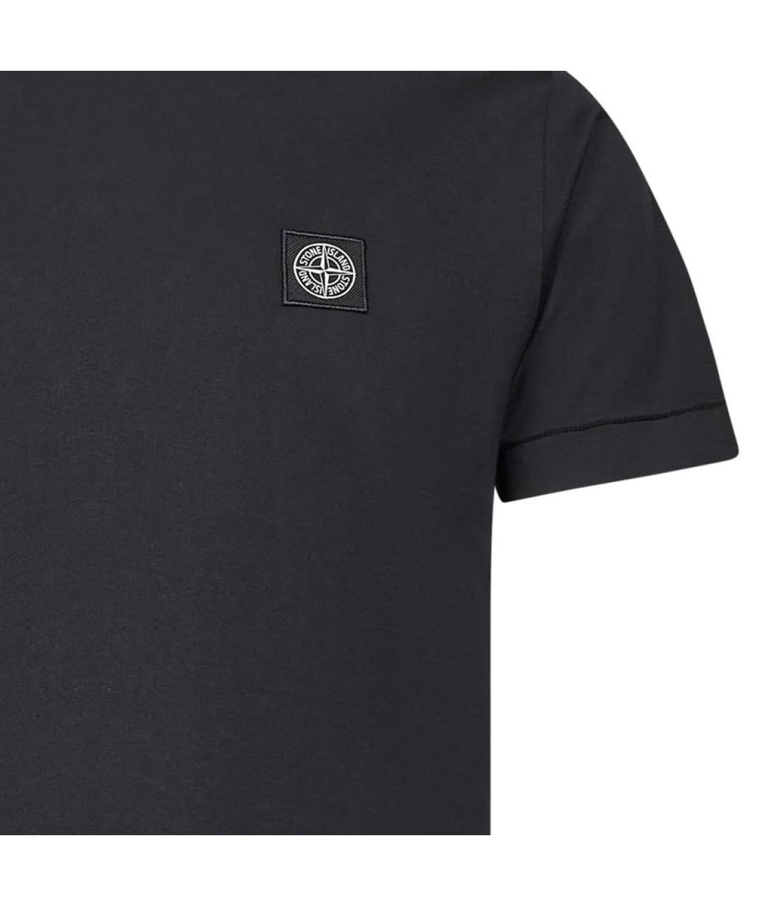 STONE ISLAND Черная футболка, фото 4