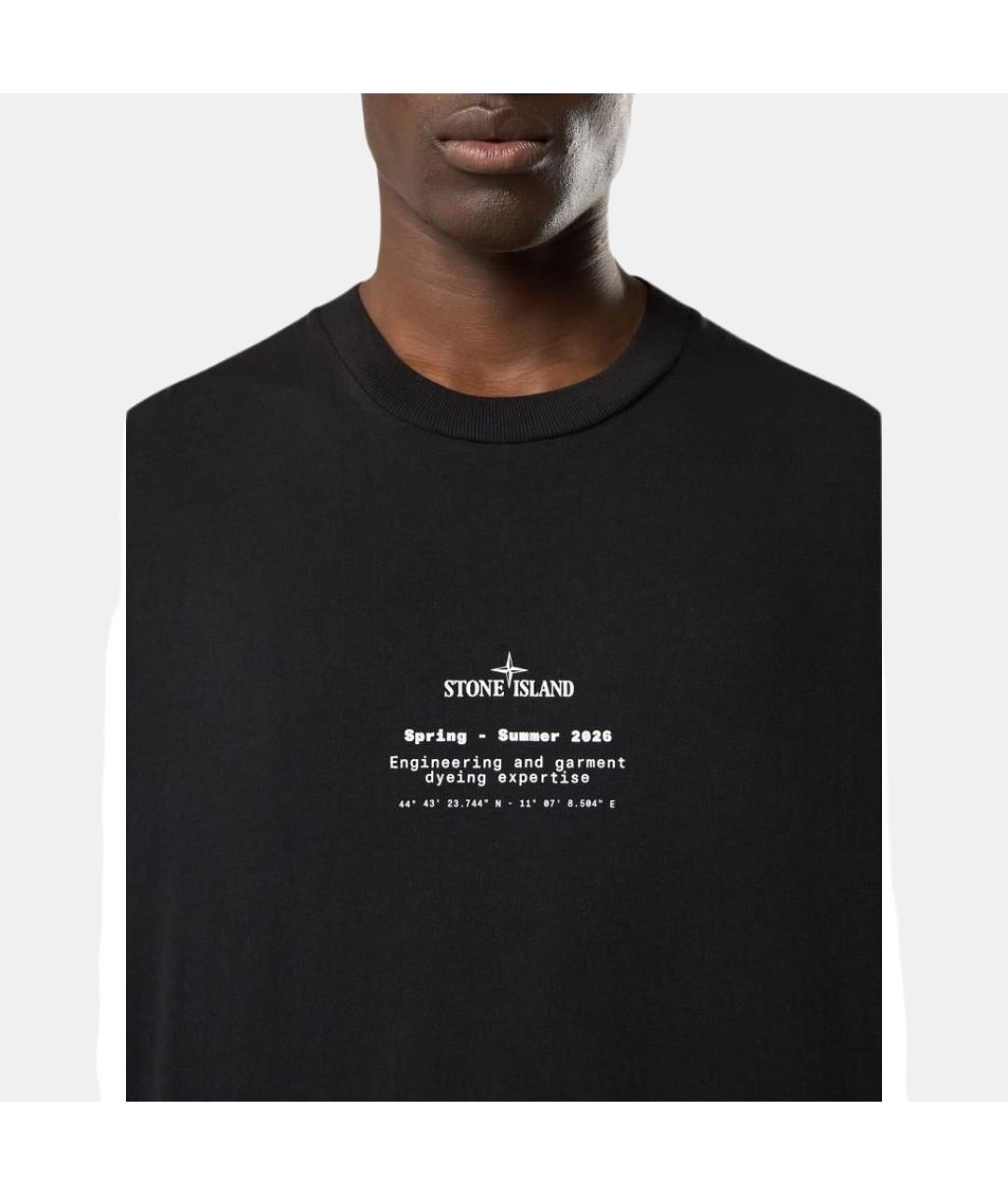 STONE ISLAND Черная футболка, фото 5