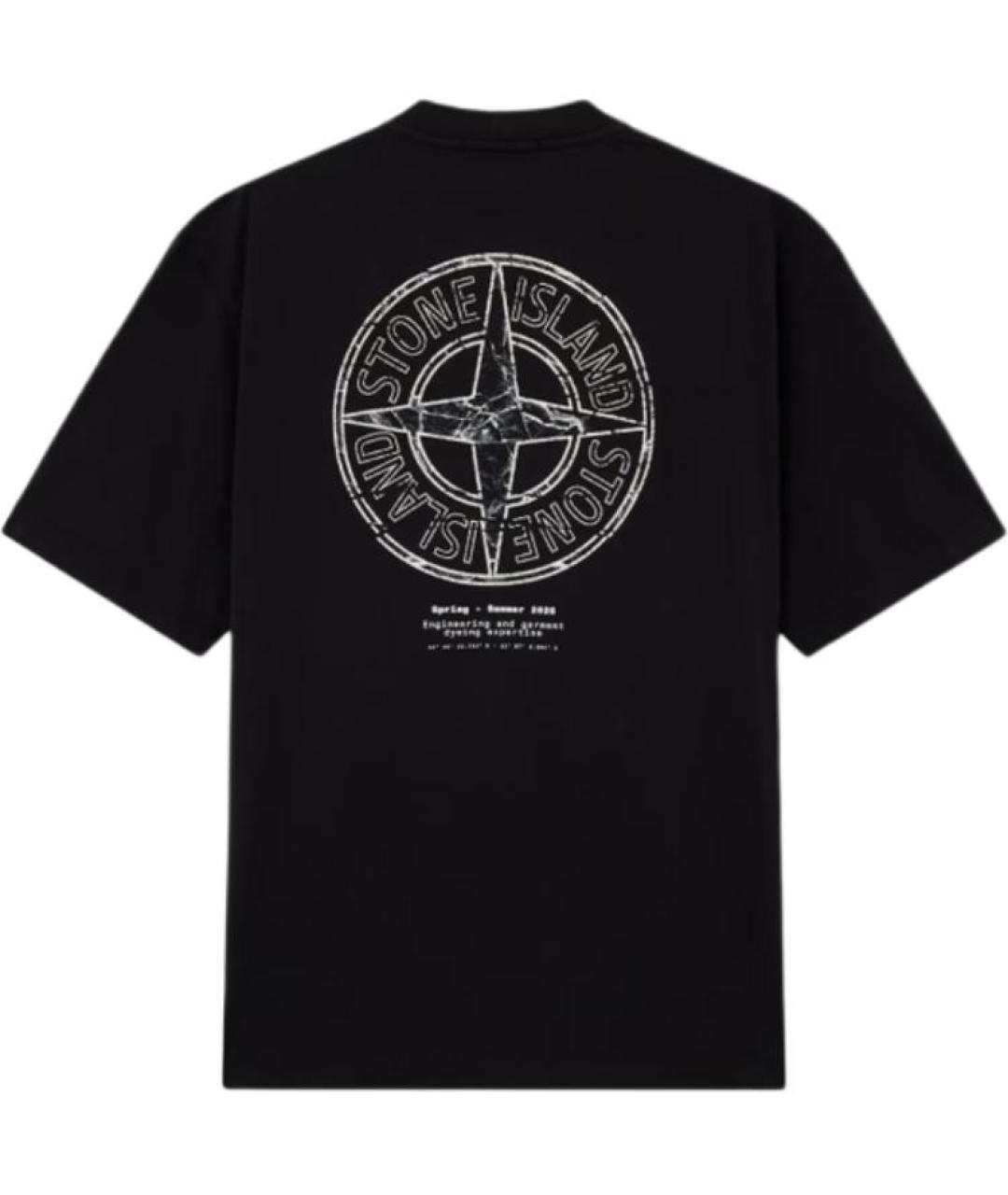 STONE ISLAND Черная футболка, фото 2