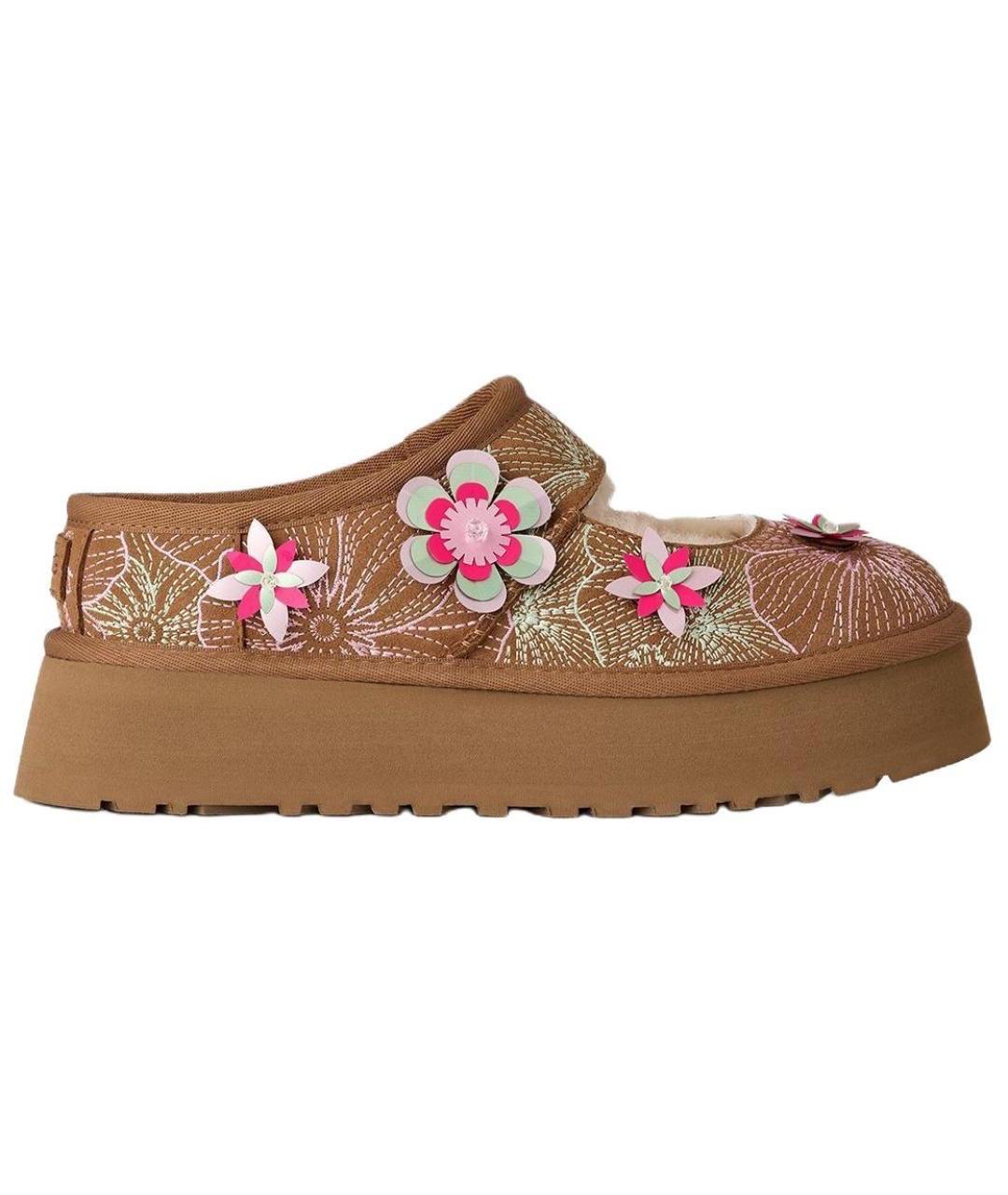 UGG AUSTRALIA Коричневые нубуковые мюли, фото 1