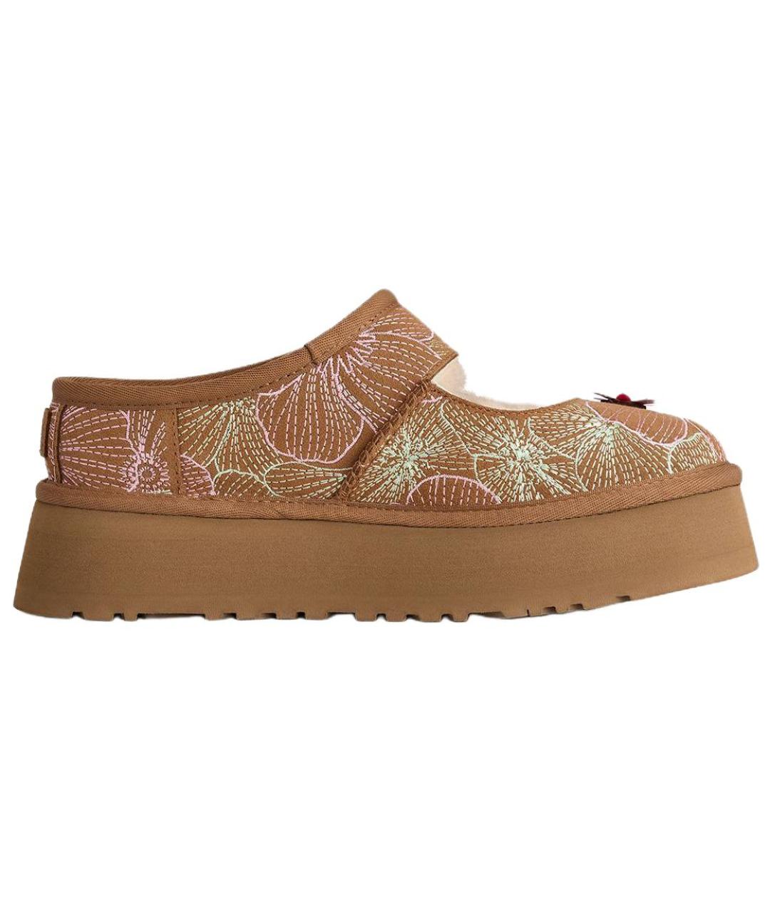 UGG AUSTRALIA Коричневые нубуковые мюли, фото 2