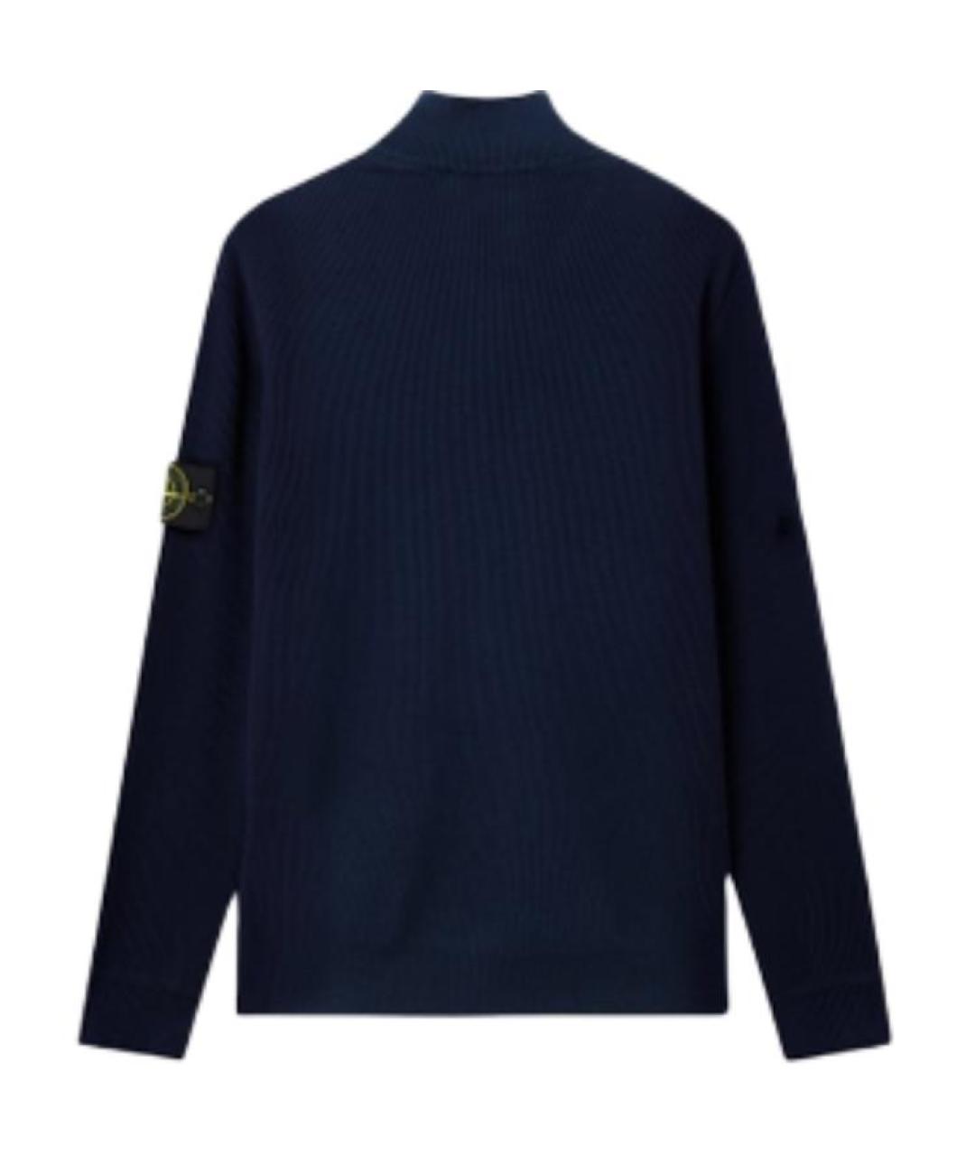 STONE ISLAND Темно-синий джемпер / свитер, фото 2