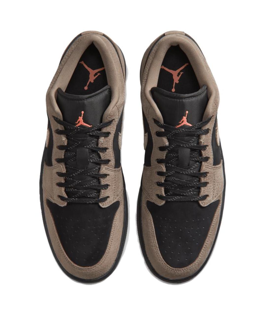 JORDAN Коричневые кожаные кеды, фото 4