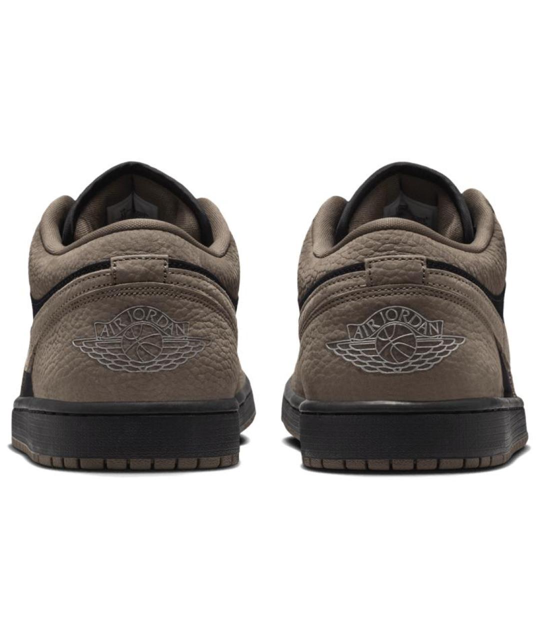 JORDAN Коричневые кожаные кеды, фото 5