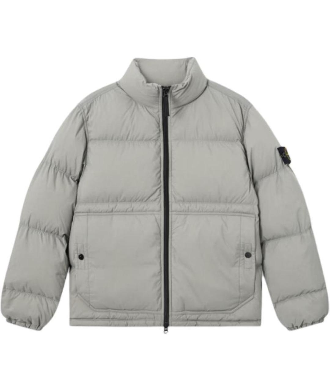 STONE ISLAND Серый пуховик, фото 1