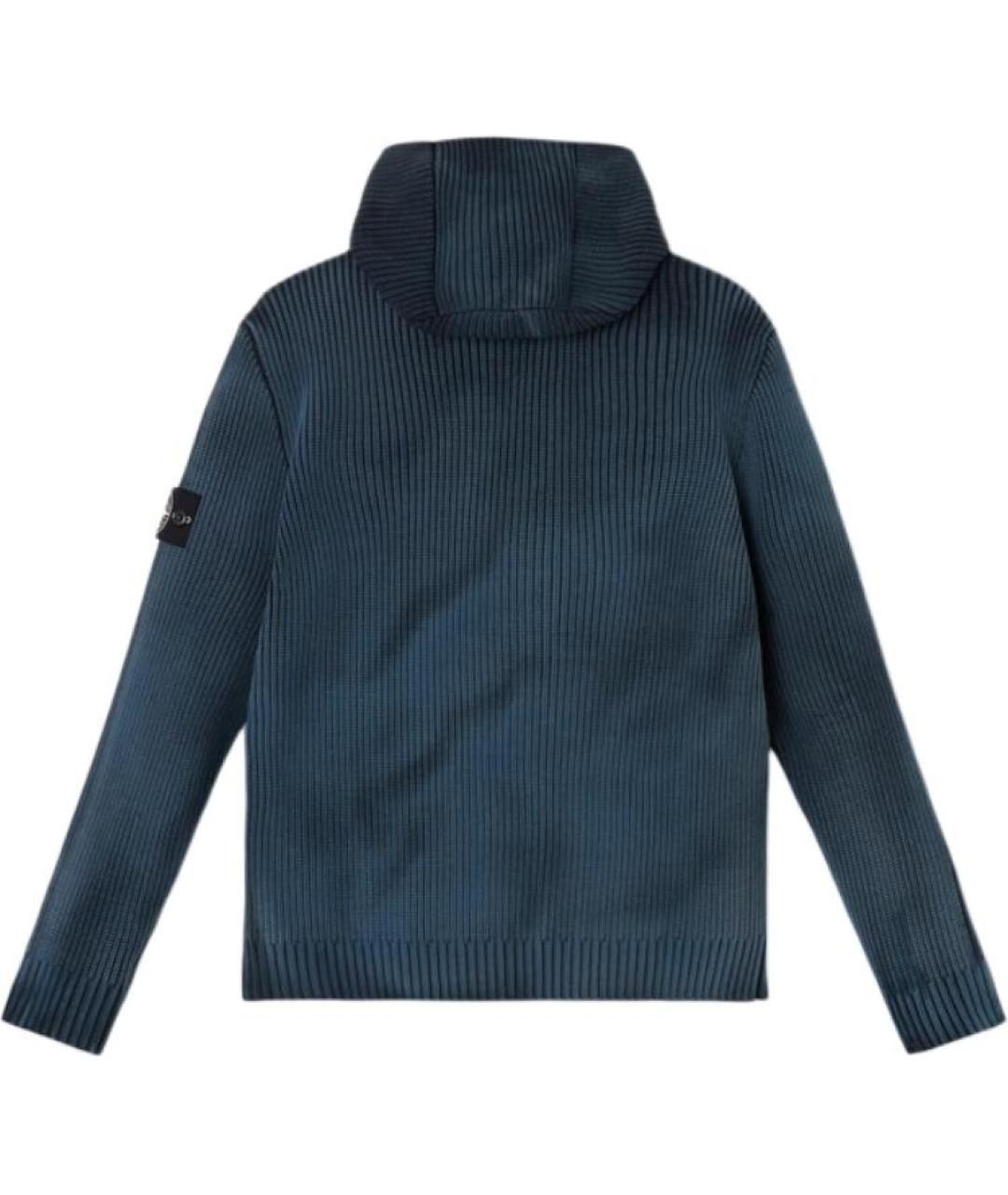 STONE ISLAND Темно-синий кардиган, фото 2
