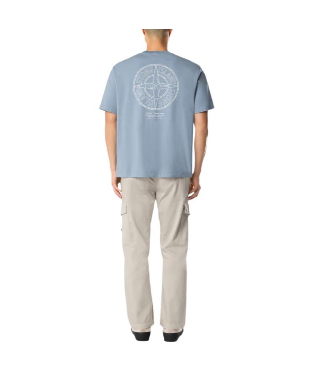 STONE ISLAND Синяя футболка, фото 4
