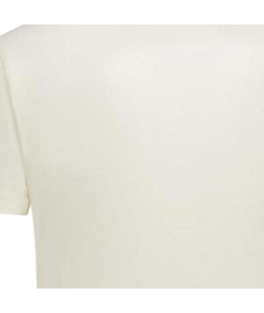 STONE ISLAND Бежевая хлопковая футболка, фото 4