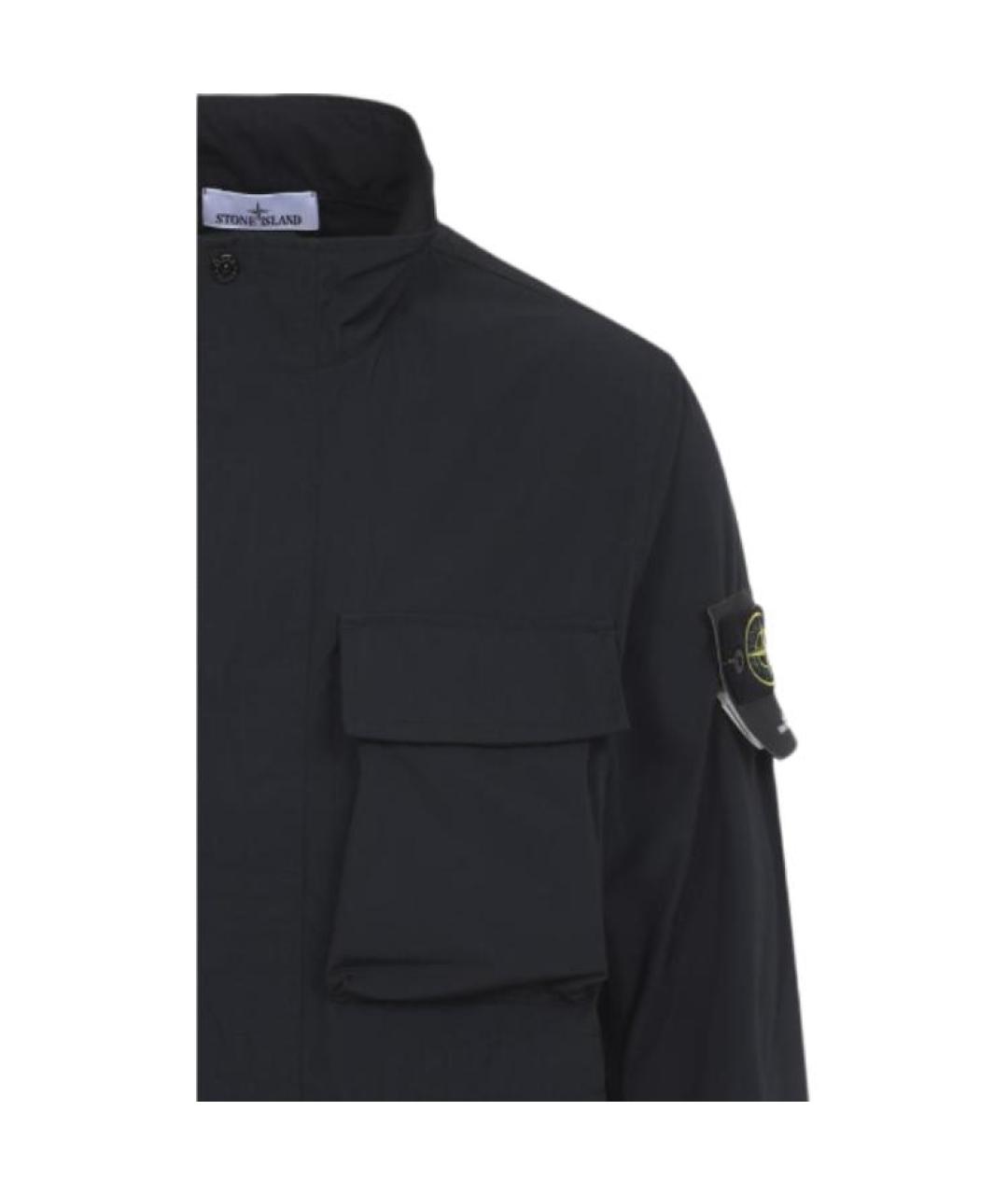 STONE ISLAND Черный пуховик, фото 4