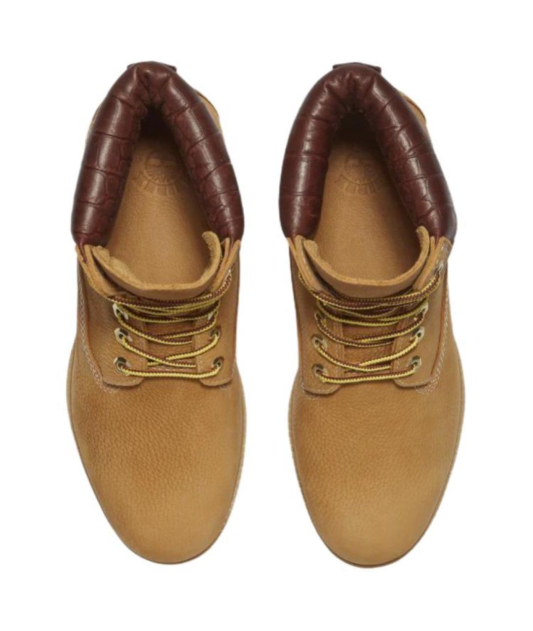 TIMBERLAND Желтые кожаные низкие ботинки, фото 4