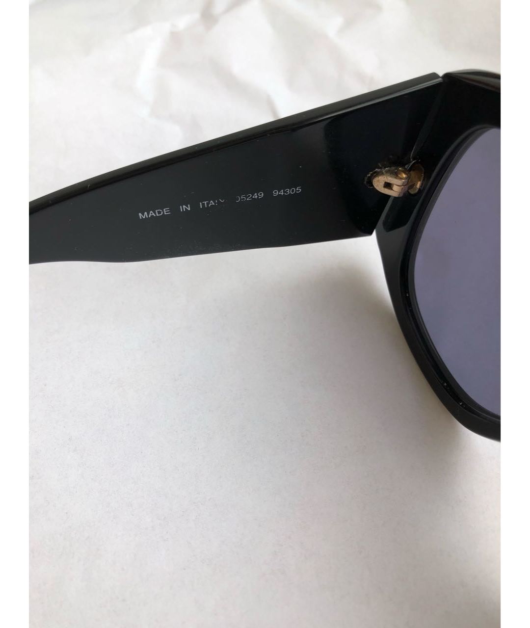 CHANEL VINTAGE Черные пластиковые солнцезащитные очки, фото 5