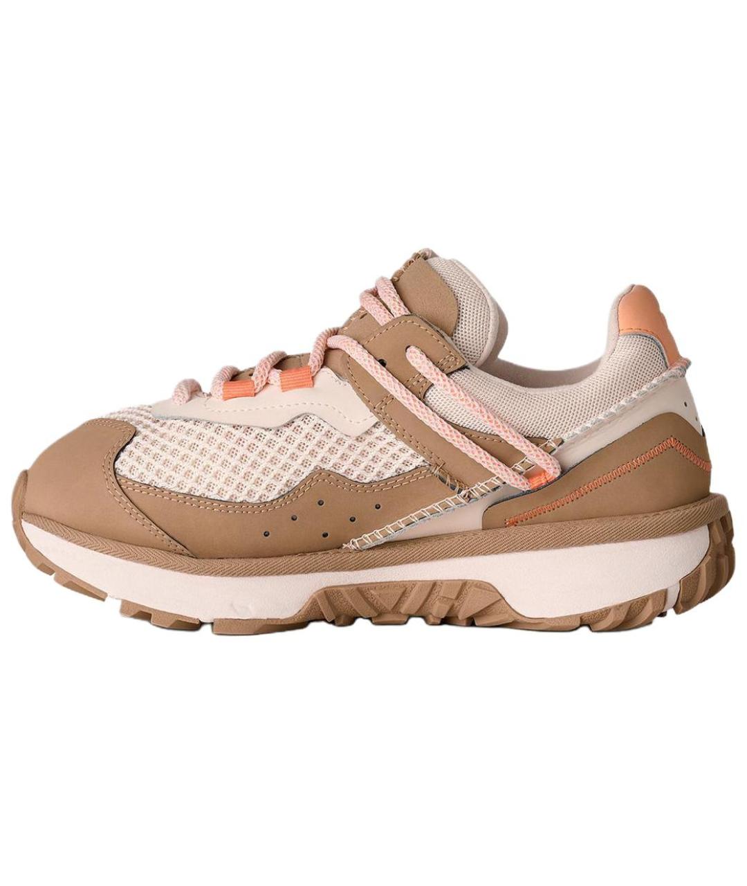 UGG AUSTRALIA Коричневые кожаные кроссовки, фото 2