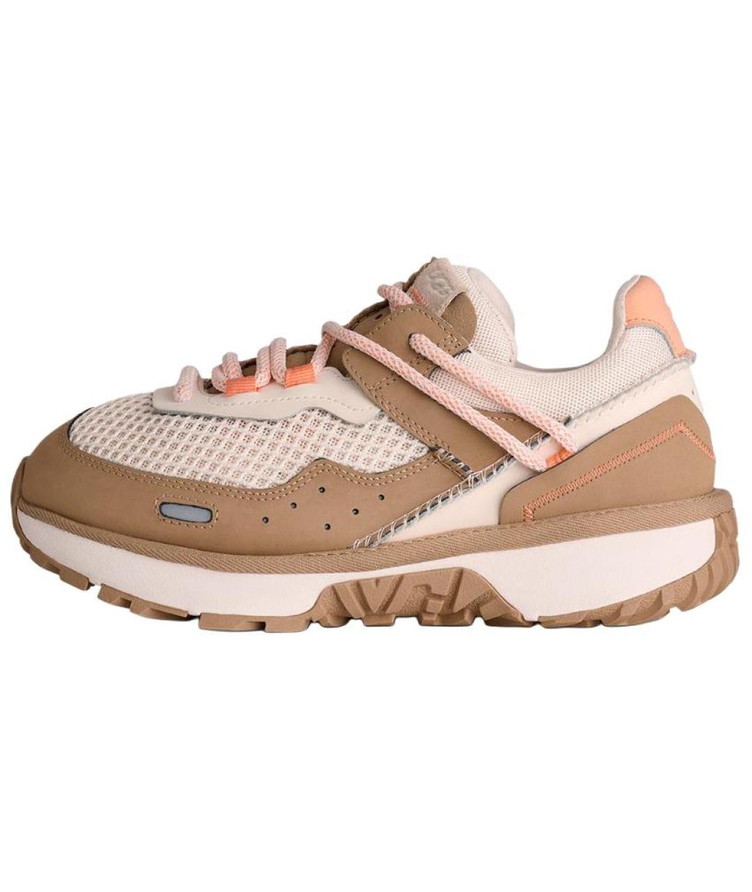 UGG AUSTRALIA Коричневые кожаные кроссовки, фото 6