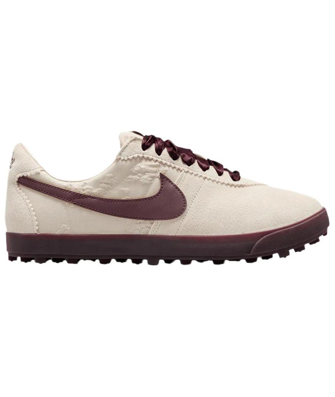 NIKE Бежевые кожаные кеды, фото 1