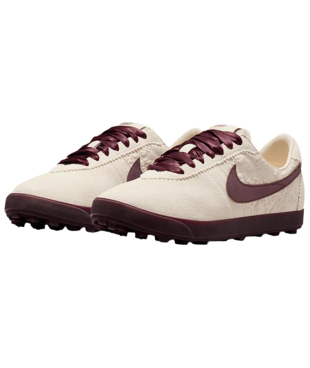 NIKE Бежевые кожаные кеды, фото 3