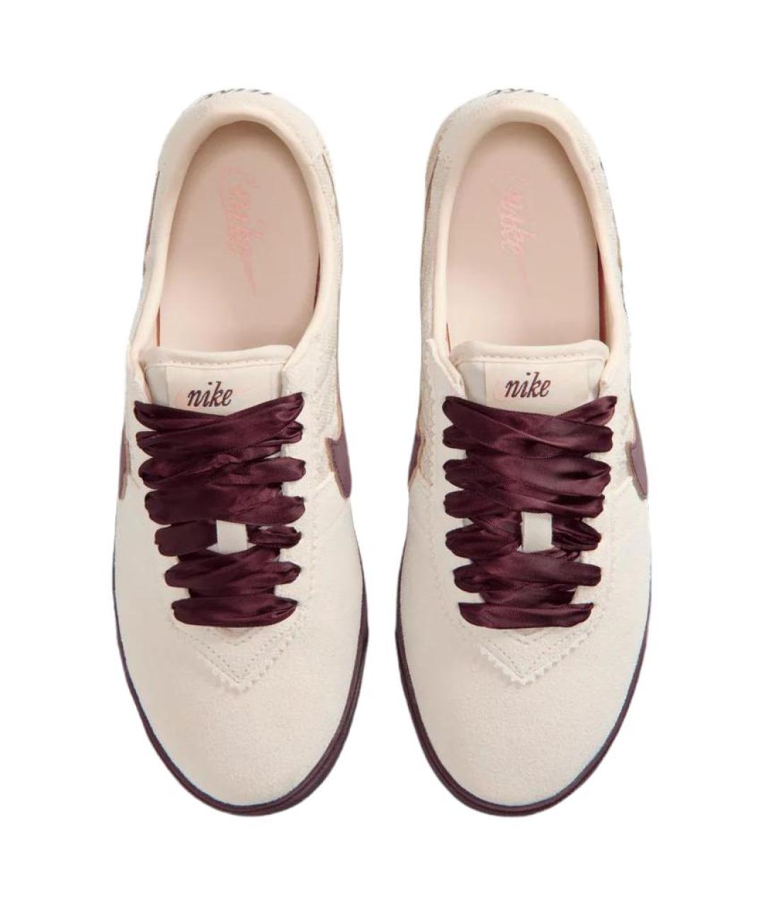 NIKE Бежевые кожаные кеды, фото 4