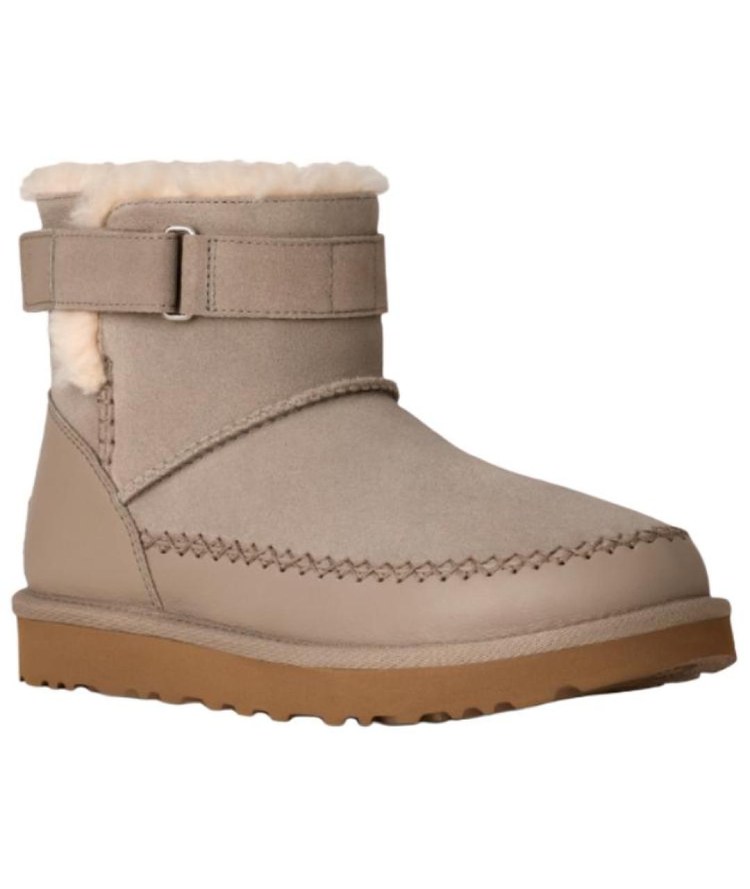UGG Бежевые нубуковые ботинки, фото 1