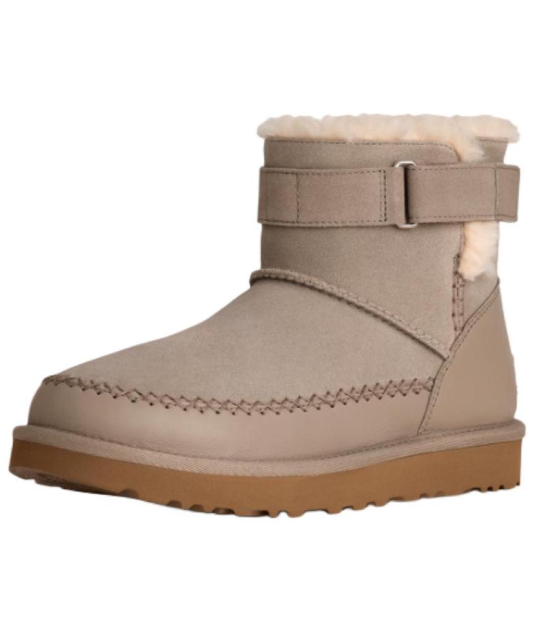 UGG Бежевые нубуковые ботинки, фото 2