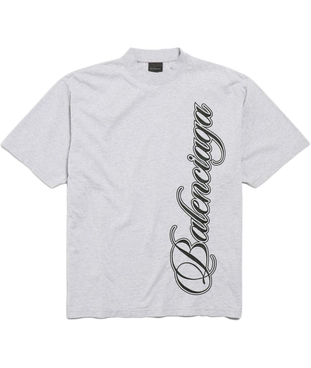 BALENCIAGA Серая футболка, фото 1